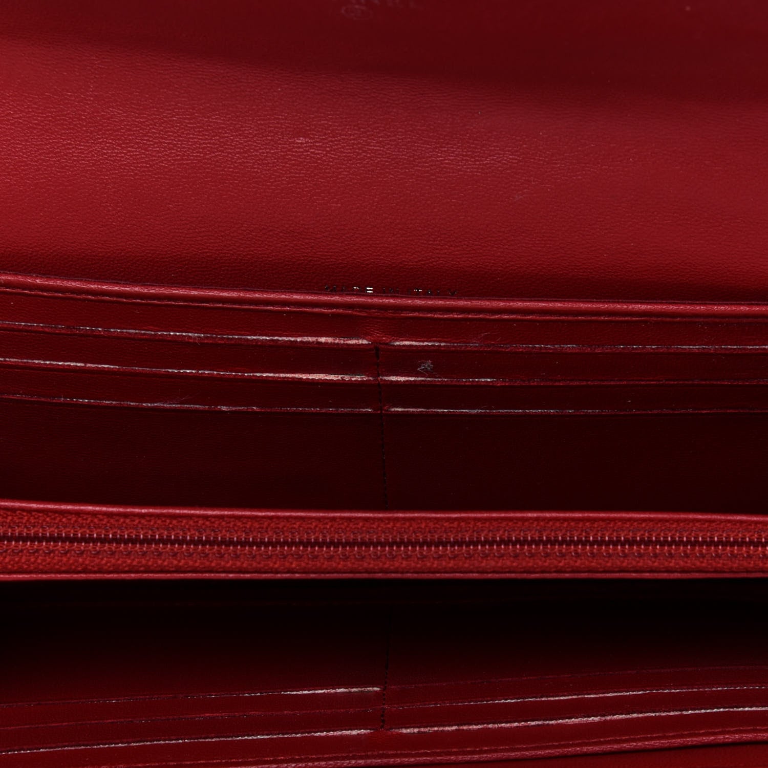 Chanel Lambskin Camellia Embossed Flap Wallet Red 5 of 21