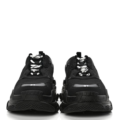 Balenciaga Fabric Mesh Womens Triple S Sneakers 37 Black 2 of 8