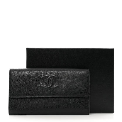 Chanel Caviar Timeless CC Large Gusset Flap Wallet Black 12 of 12