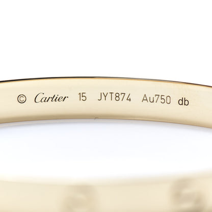 Cartier 18K Yellow Gold LOVE Bracelet 15 4 of 6