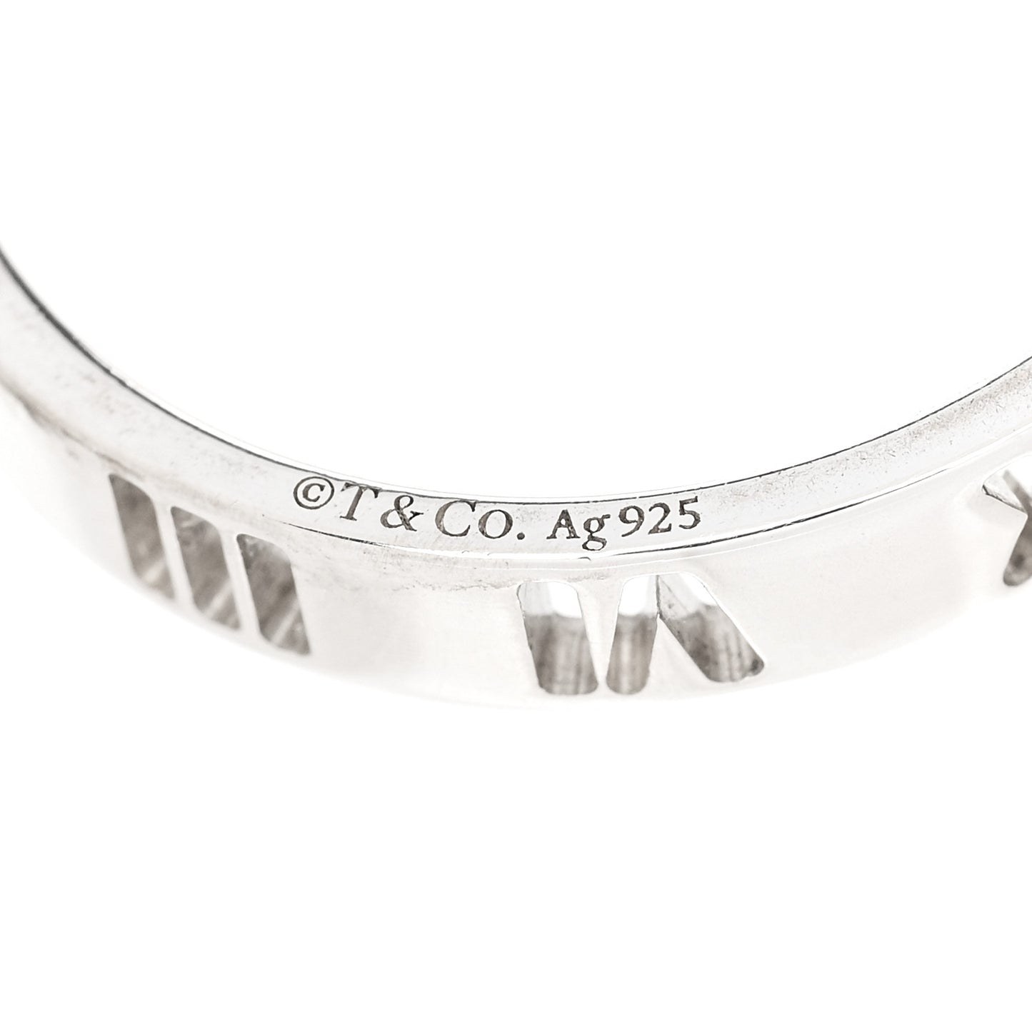 Sterling Silver Narrow Atlas Pierced Ring 58 8.25