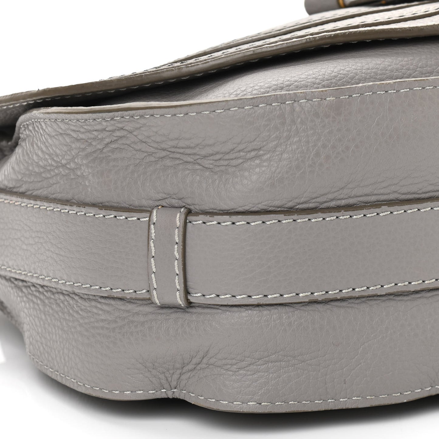 Calfskin Medium Marcie Round Crossbody Bag Cashmere Grey