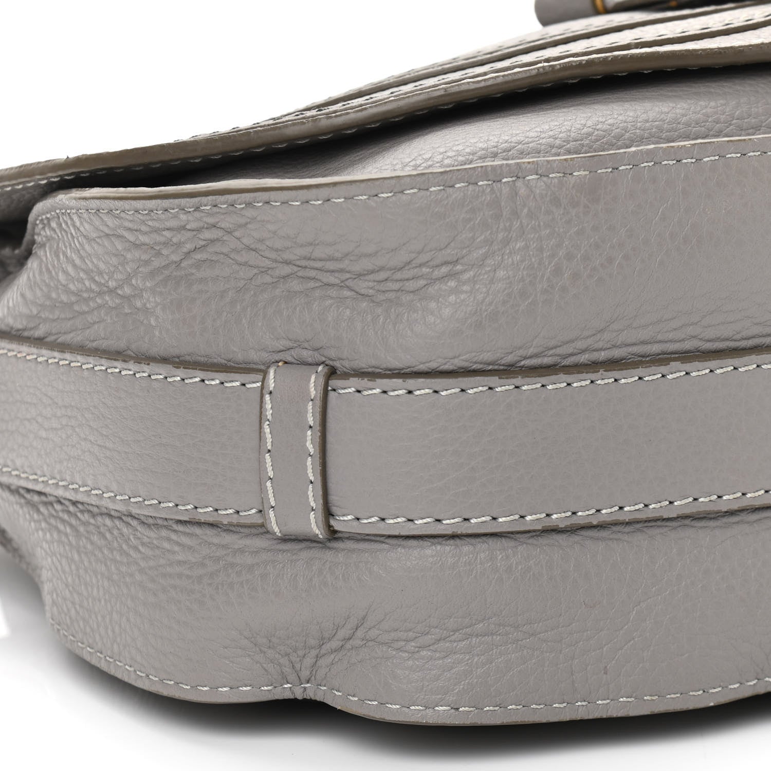Chloe Calfskin Medium Marcie Round Crossbody Bag Cashmere Grey 10 of 14