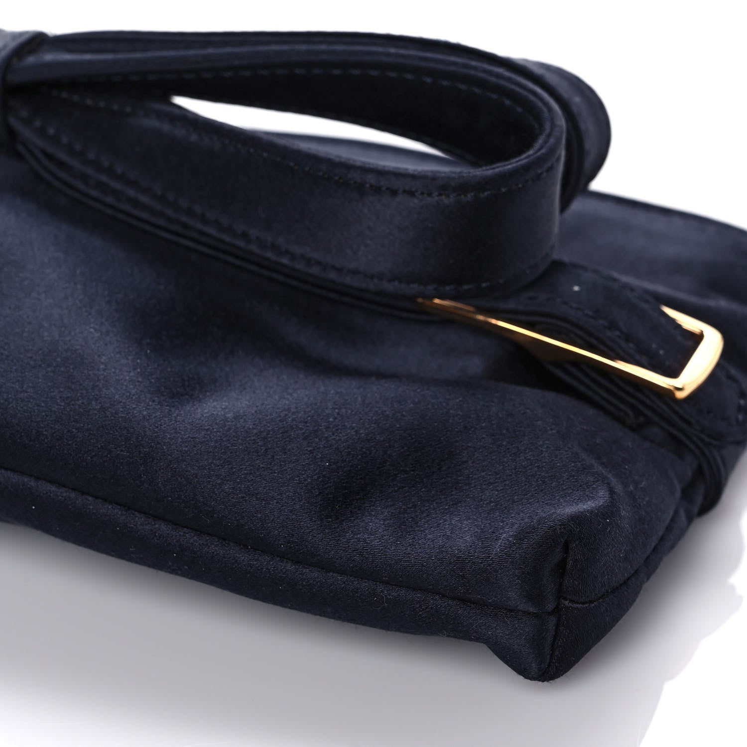 Valentino Garavani Satin Bow Clutch Blue 9 of 9