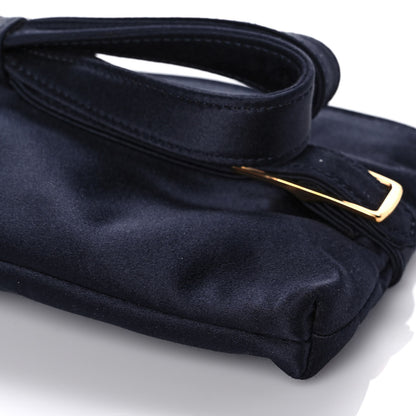 Valentino Garavani Satin Bow Clutch Blue 9 of 9