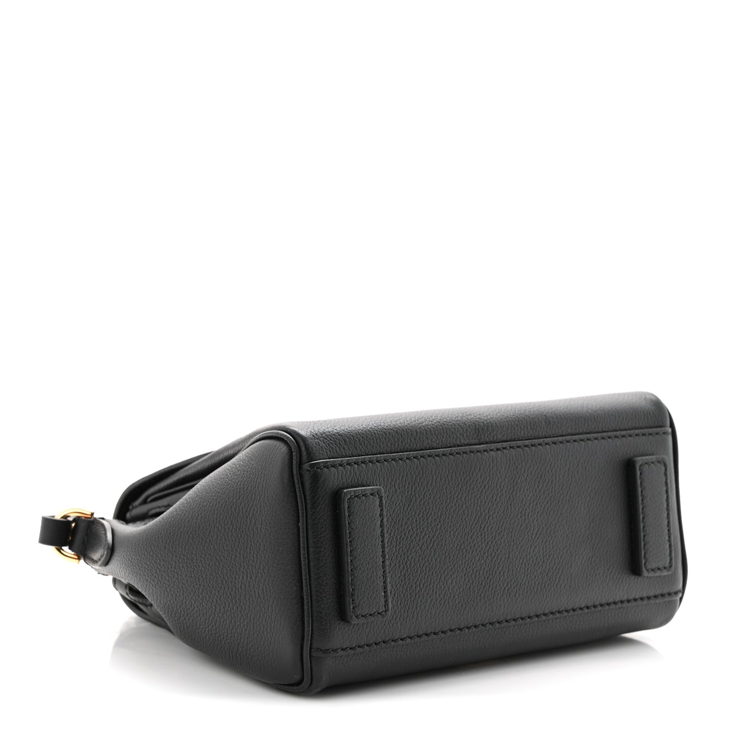 Grained Calfskin Small La Medusa Top Handle Bag Black