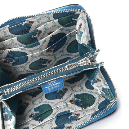 Hermes Epsom Silk'in Compact Wallet Bleu Zanzibar Fauve 5 of 7