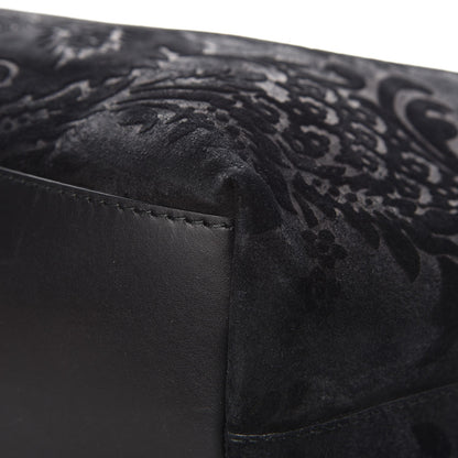 Gucci Nubuck Brocade Medium Soft Stirrup Tote Black 12 of 12