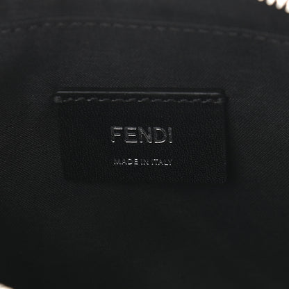 Fendi Glazed Fabric Vitello Liberty FF 1974 Diagonal Medium Camera Case Tobacco Moresco Black 6 of 9