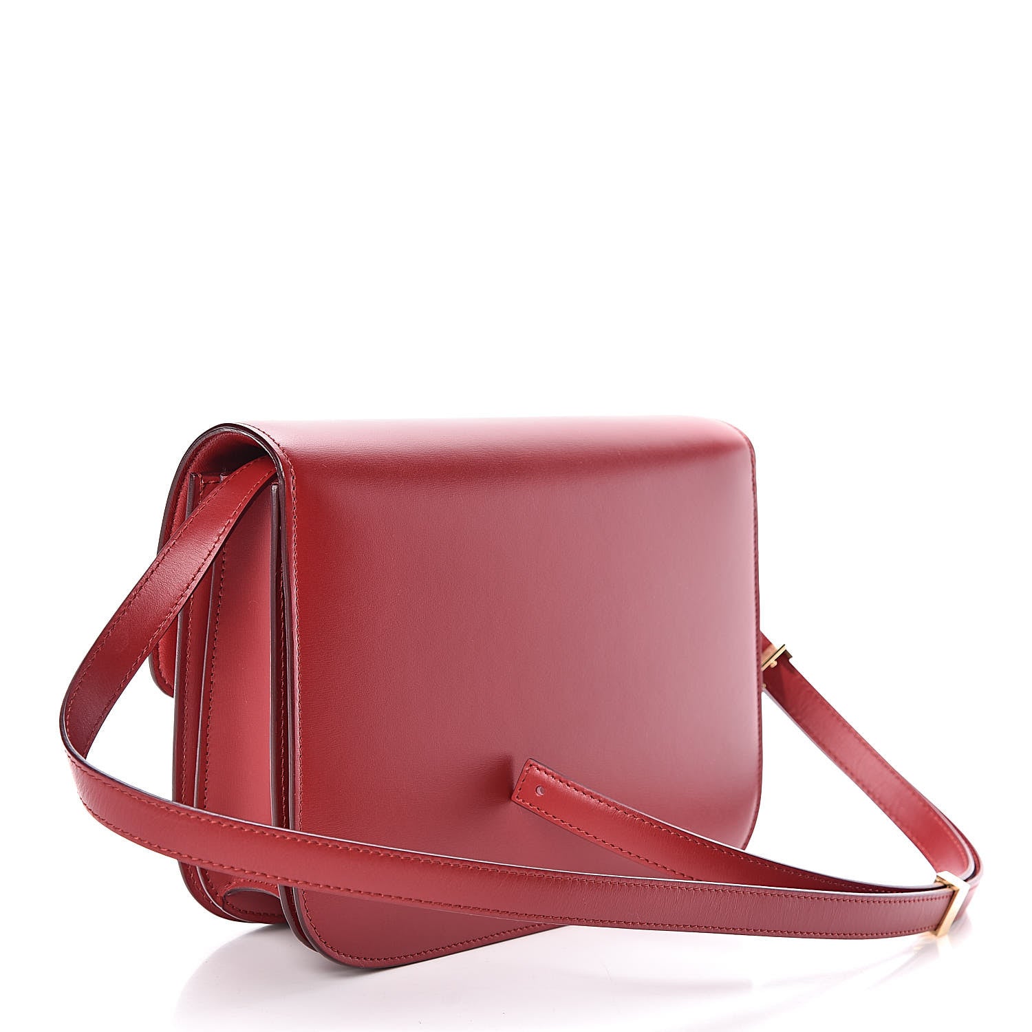 Celine Box Calfskin Medium Classic Box Flap Bag Red 3 of 10