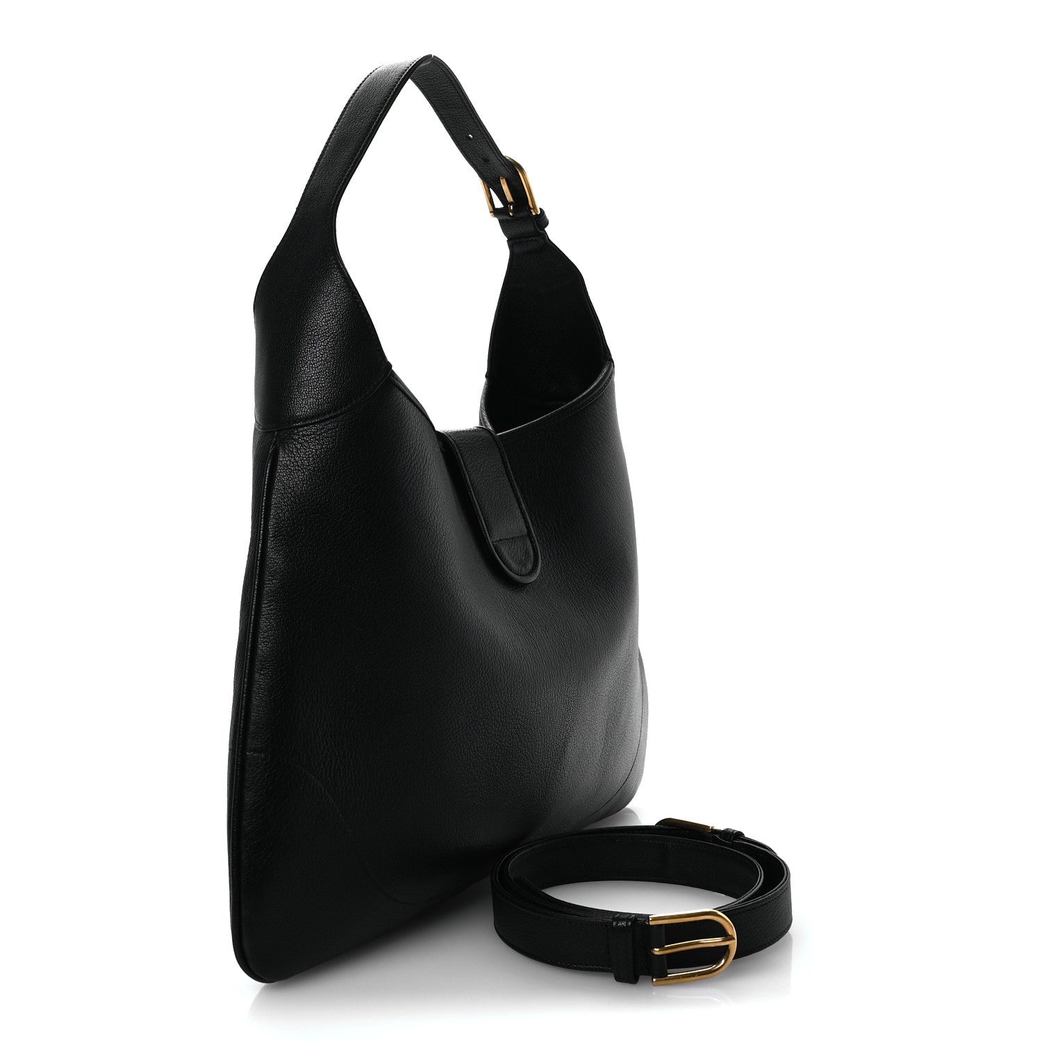 Gucci Goatskin Large Aphrodite Shoulder Bag Black 3 of 11
