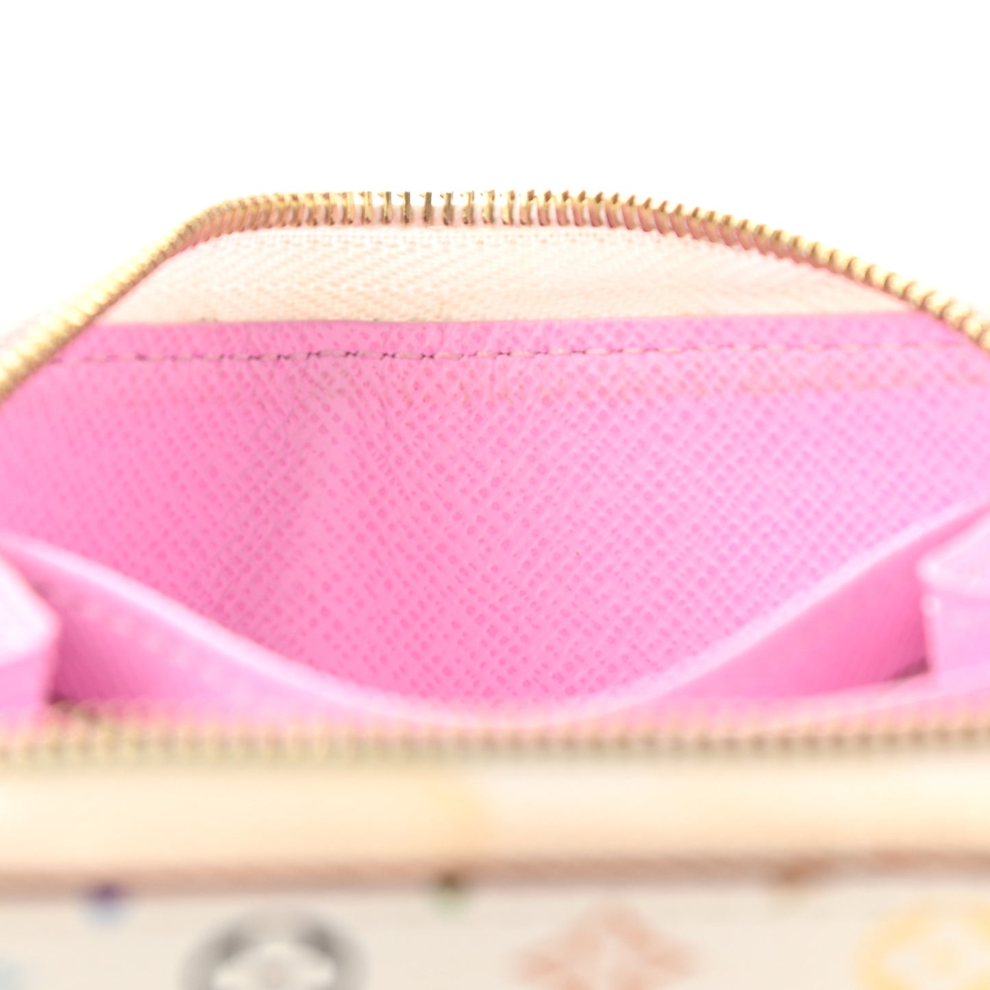 Monogram Multicolor Zippy Coin Purse Wallet White Litchi