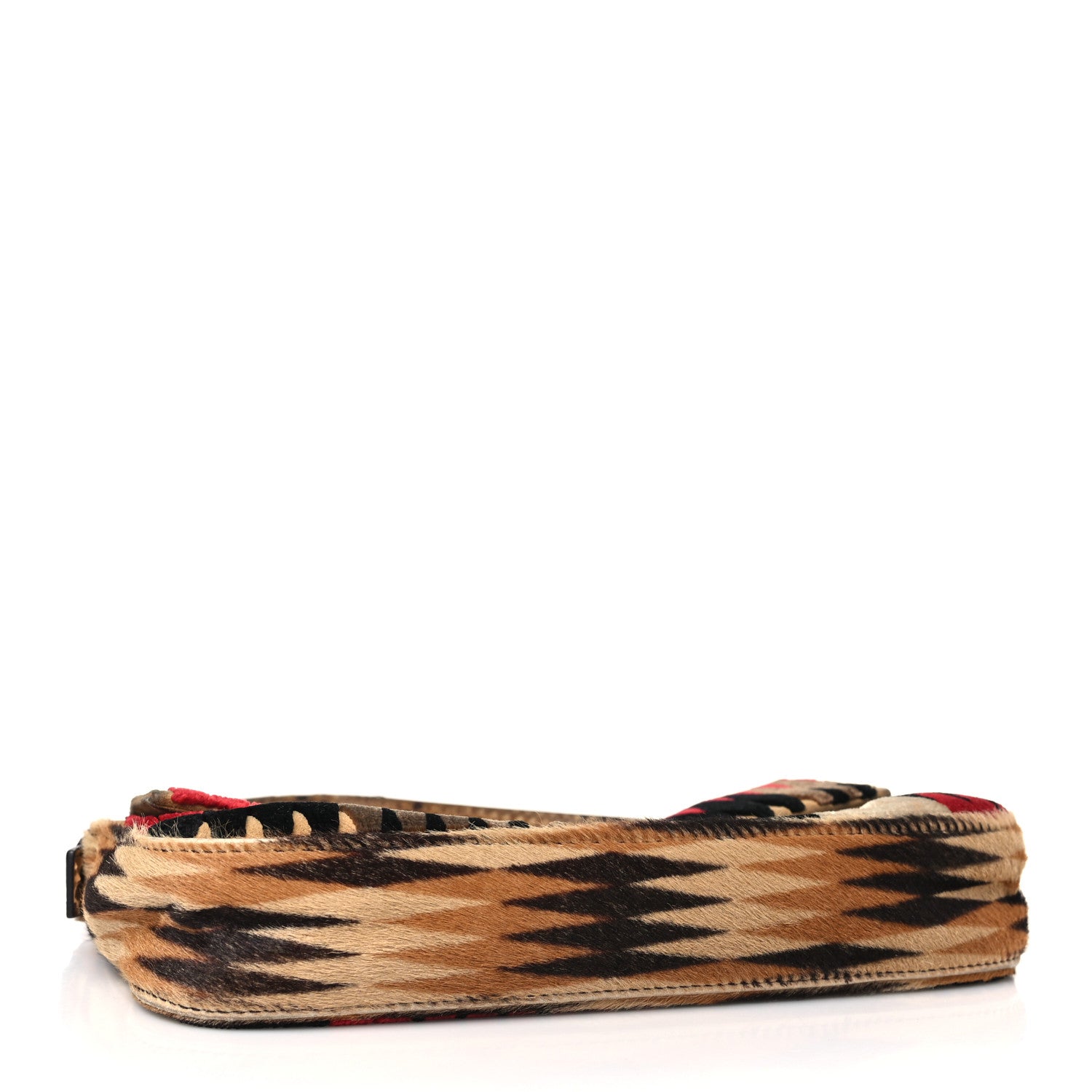 Fendi Velvet Calf Hair Snakeskin Baguette Multicolor 4 of 10