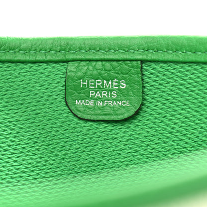 Hermes Toile Taurillon Clemence Evelyne III PM Bambou Ecru 6 of 10