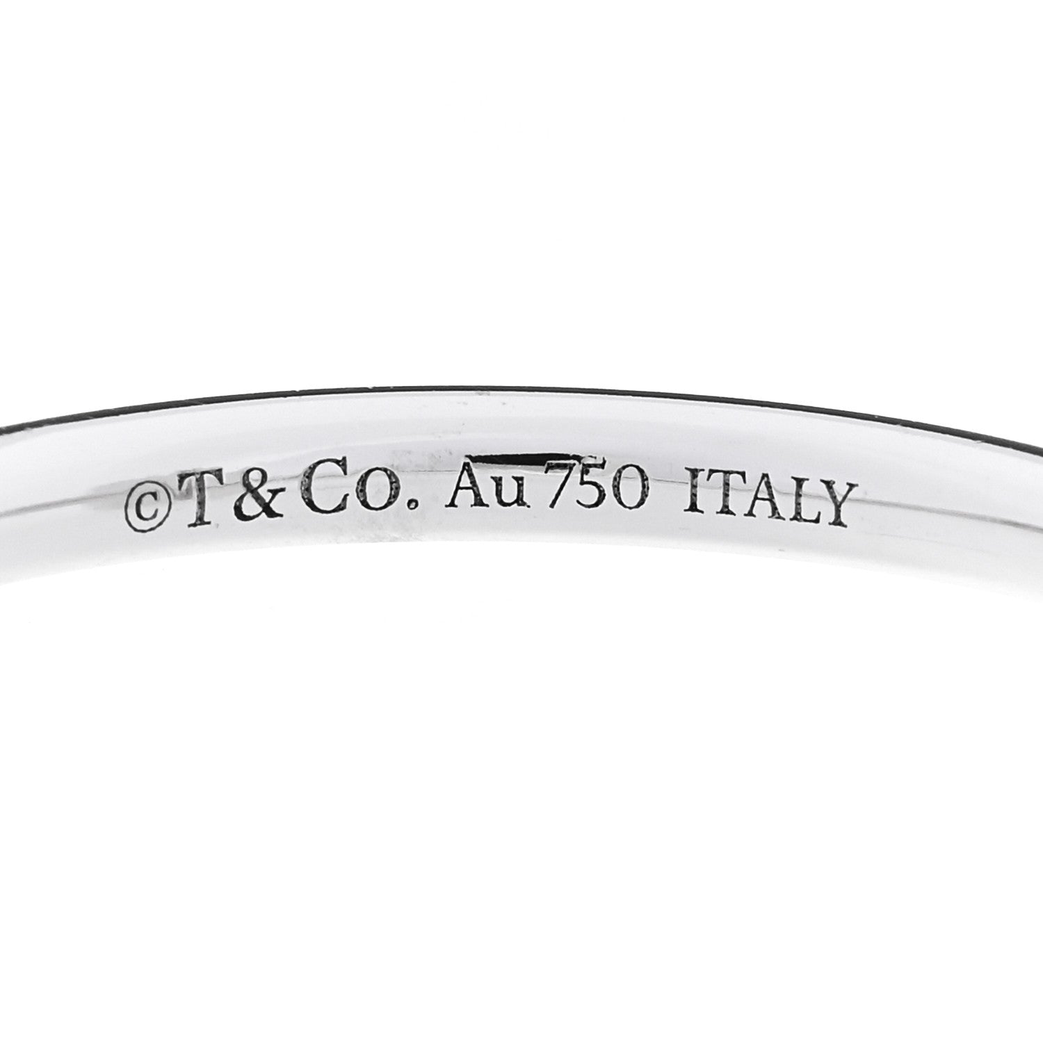 Tiffany 18K White Gold Diamond Turquoise T Wire Ring 56 7.75 4 of 5