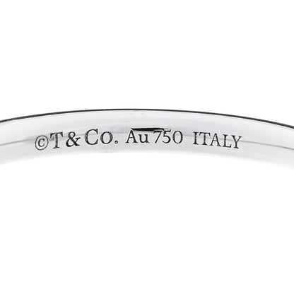 Tiffany 18K White Gold Diamond Turquoise T Wire Ring 56 7.75 4 of 5