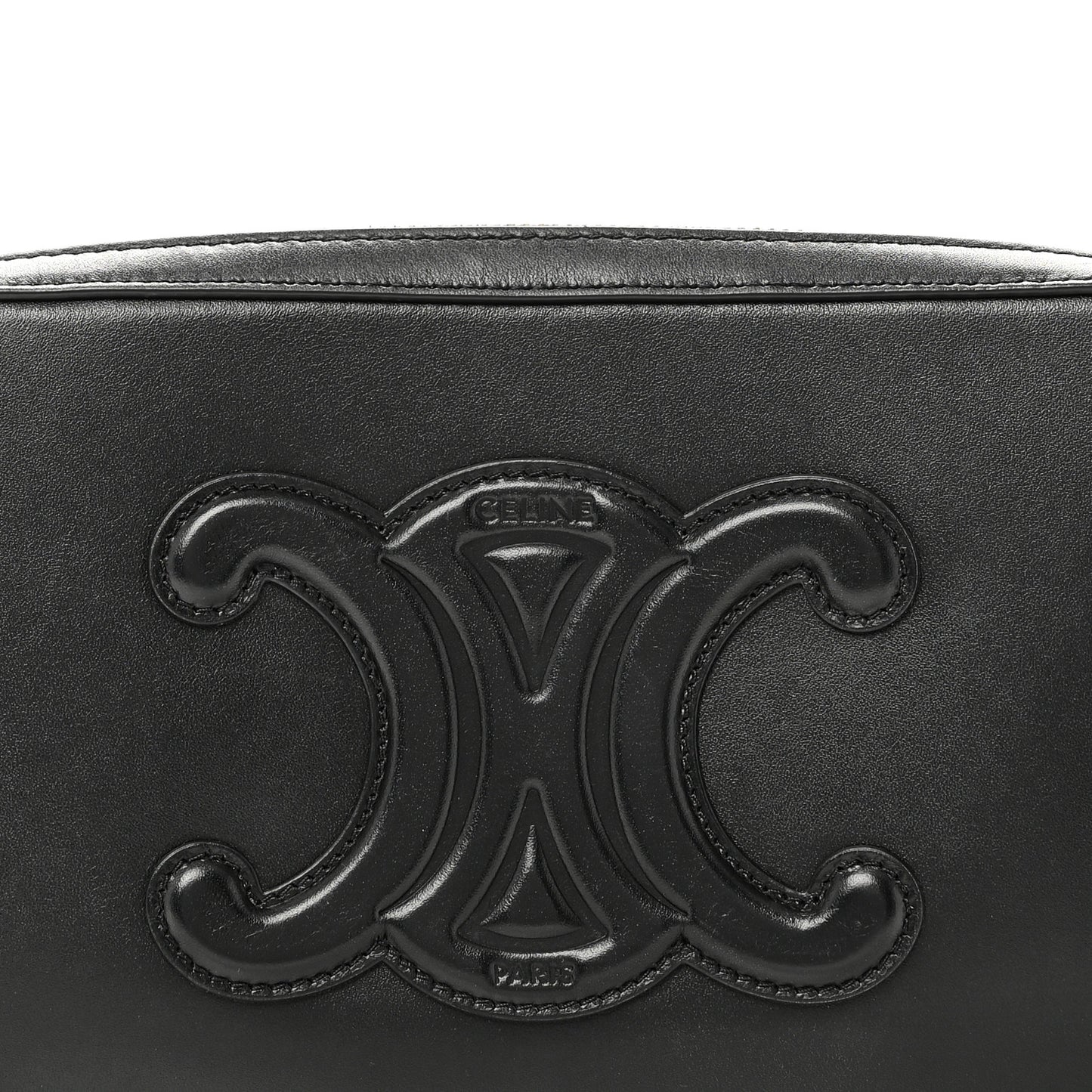 Smooth Calfskin Cuir Triomphe Camera Shoulder Bag Black