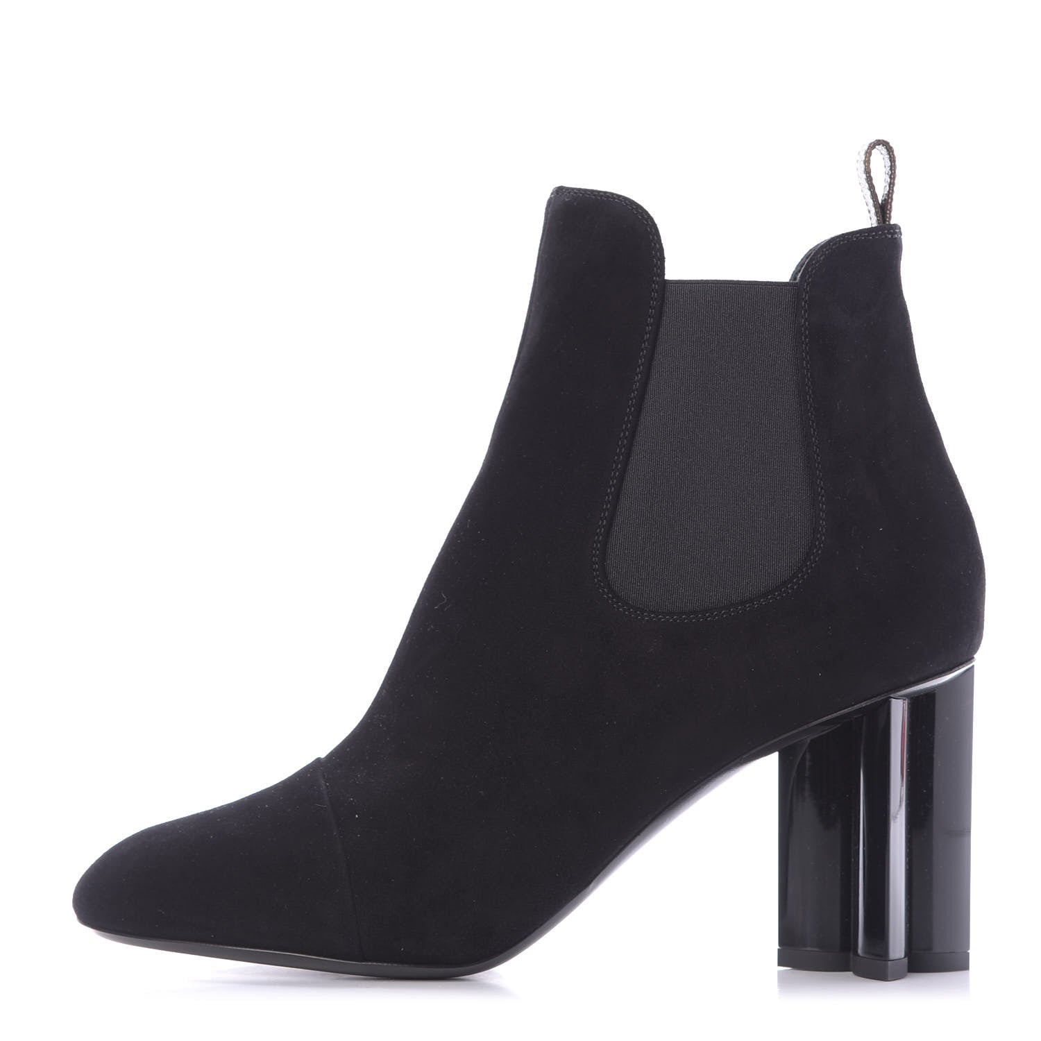Louis Vuitton Suede Monogram Uniformes Cap Toe Chelsea 80mm Ankle Boots 41 Black 1 of 11
