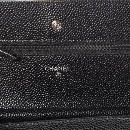 Chanel Caviar Quilted Wallet On Chain WOC Black 6 of 9