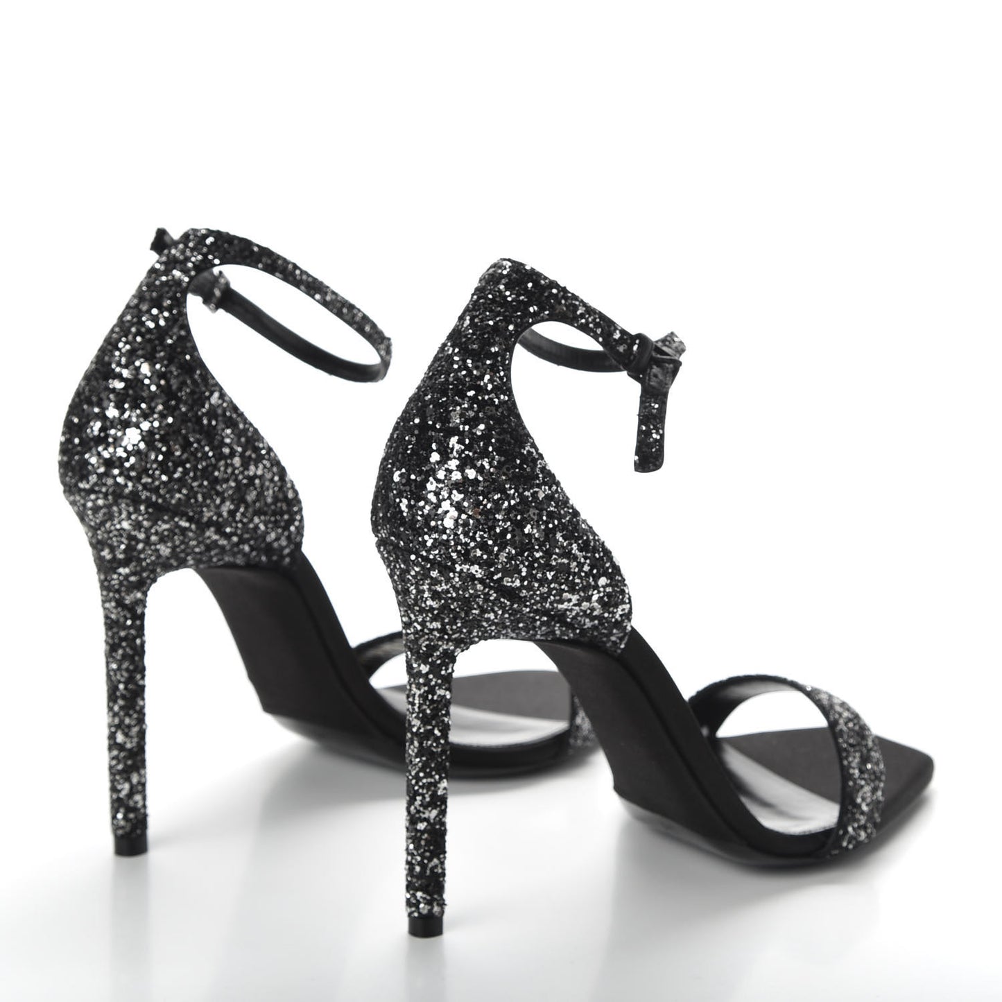 Glitter Amber 105 Ankle Strap Sandals 39 Black