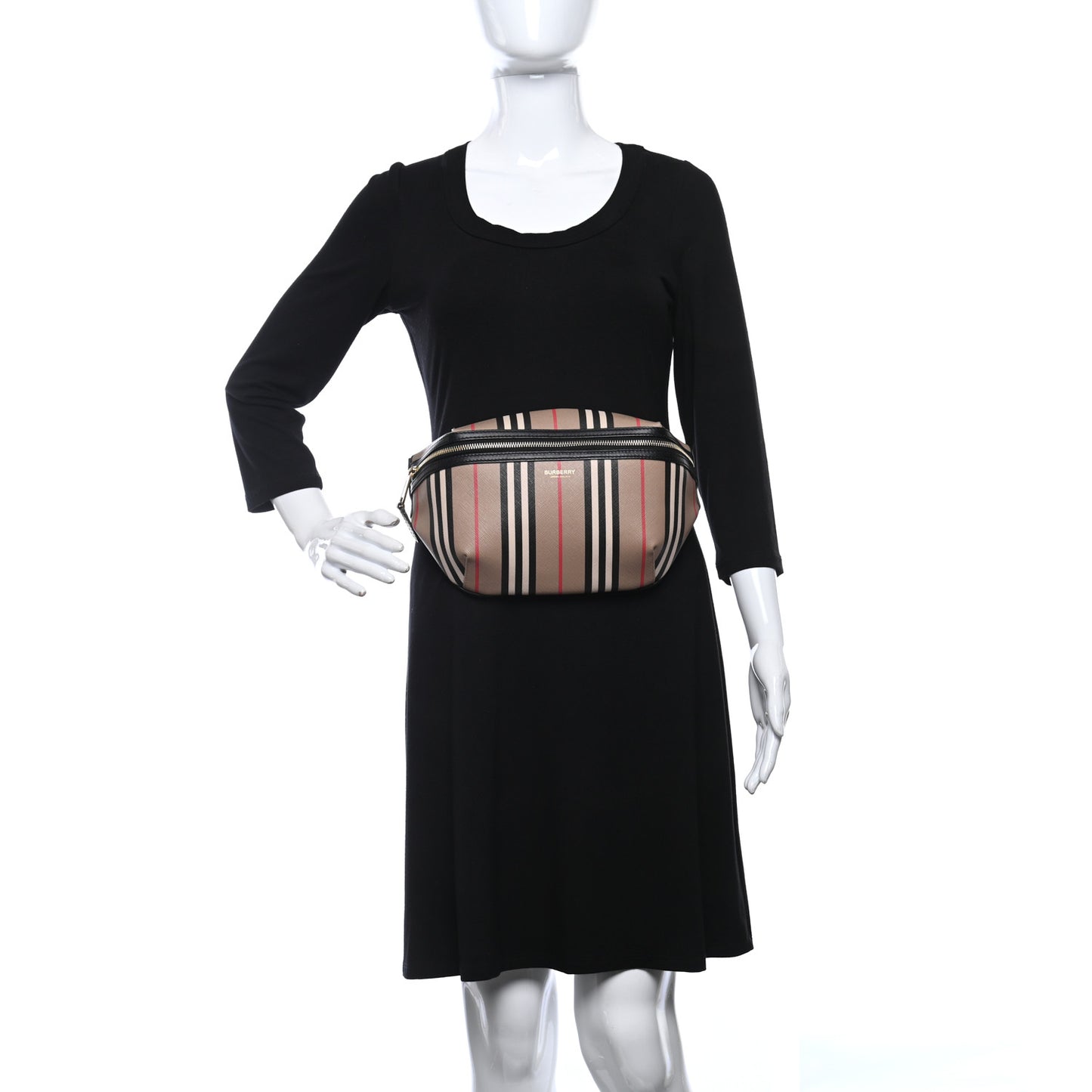 E-Canvas Icon Stripe Sonny Bum Bag Archive Beige