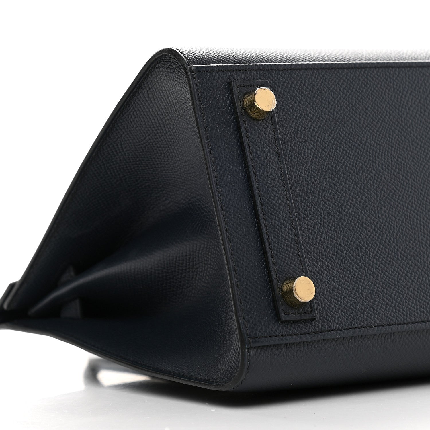 Hermes Grained Monsieur Birkin Sellier 25 Bleu Indigo 8 of 11