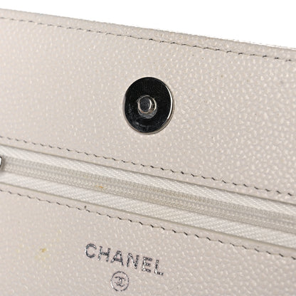 Chanel Caviar Quilted Wallet On Chain WOC White 11 of 14