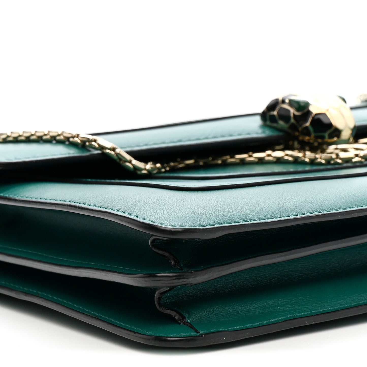 Calfskin Serpenti Forever Shoulder Bag Emerald Green
