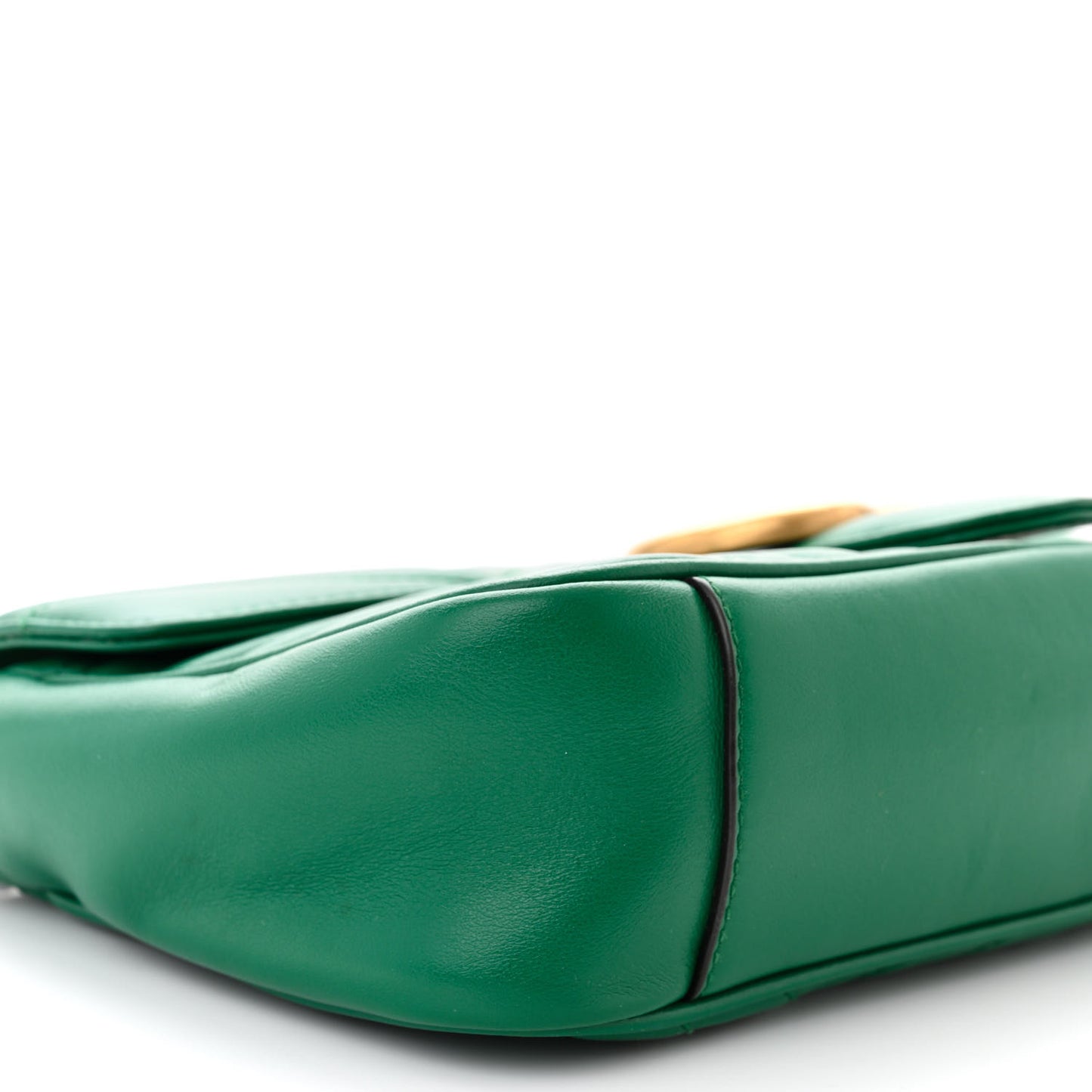 Calfskin Matelasse Small GG Marmont Shoulder Bag Emerald Green