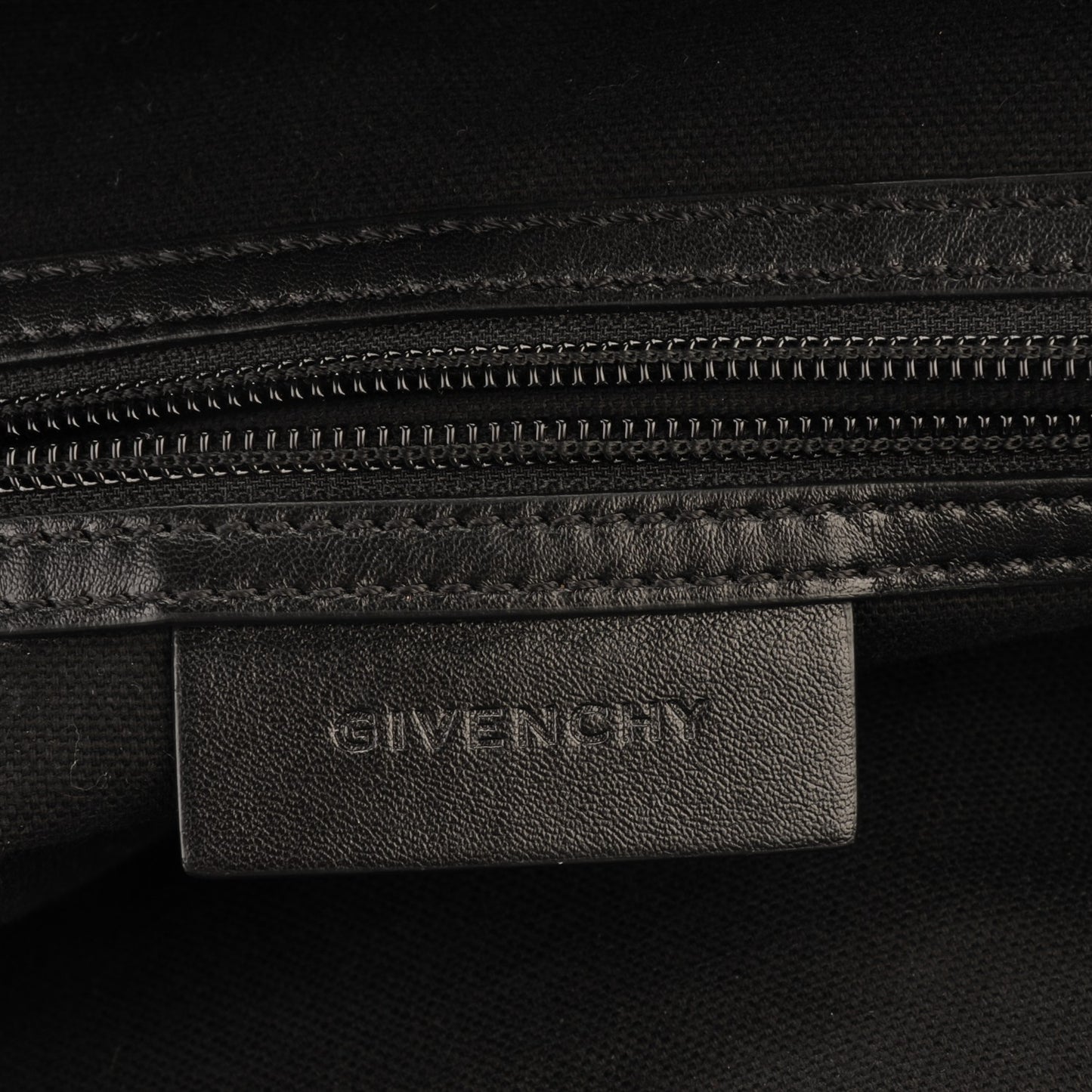 Nylon Calfskin Baby's Breath Print Backpack Black