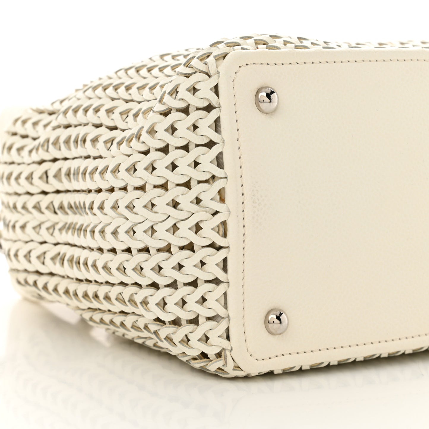 Calfskin Small Braided CC White