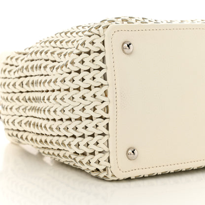Chanel Calfskin Small Braided CC White 9 of 12
