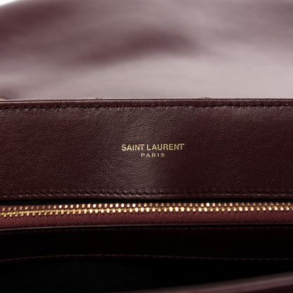 Saint Laurent Calfskin Y Quilted Monogram Medium Loulou Chain Satchel Rouge Legion 5 of 9