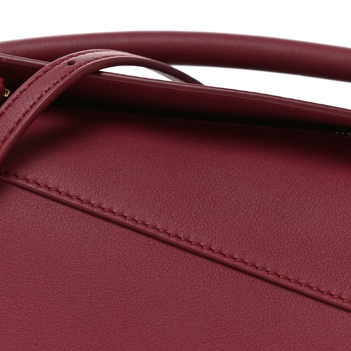 Calfskin Mini Puzzle Edge Bag Crimson
