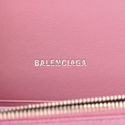 Balenciaga Sparkling Fabric XS Hourglass Wallet On Chain Sweet Pink 6 of 12