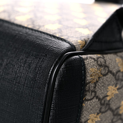 Gucci GG Supreme Monogram Bees Print Small Day Backpack Beige Oro Black 11 of 13