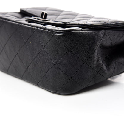 Chanel Crumpled Calfskin Quilted Mini Square Flap So Black 6 of 10