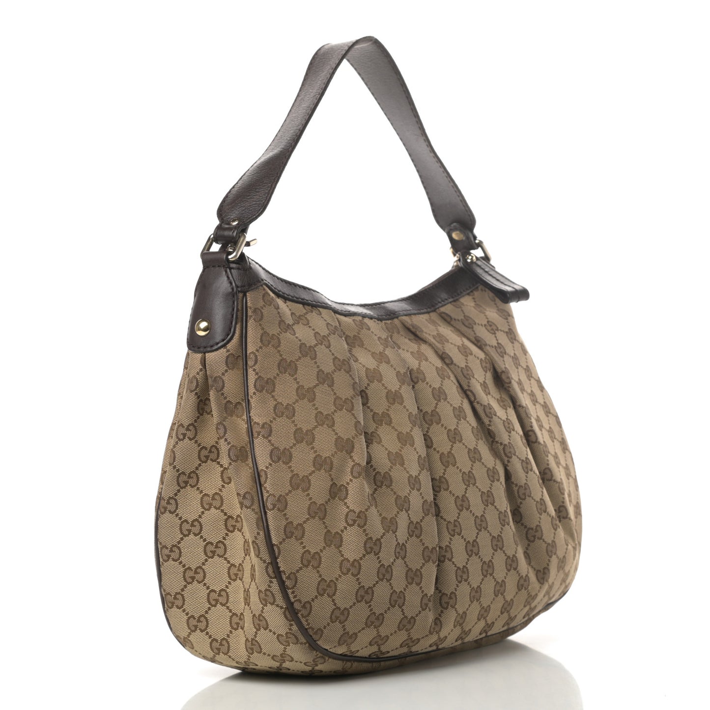 GG Monogram Medium Sukey Hobo Dark Brown