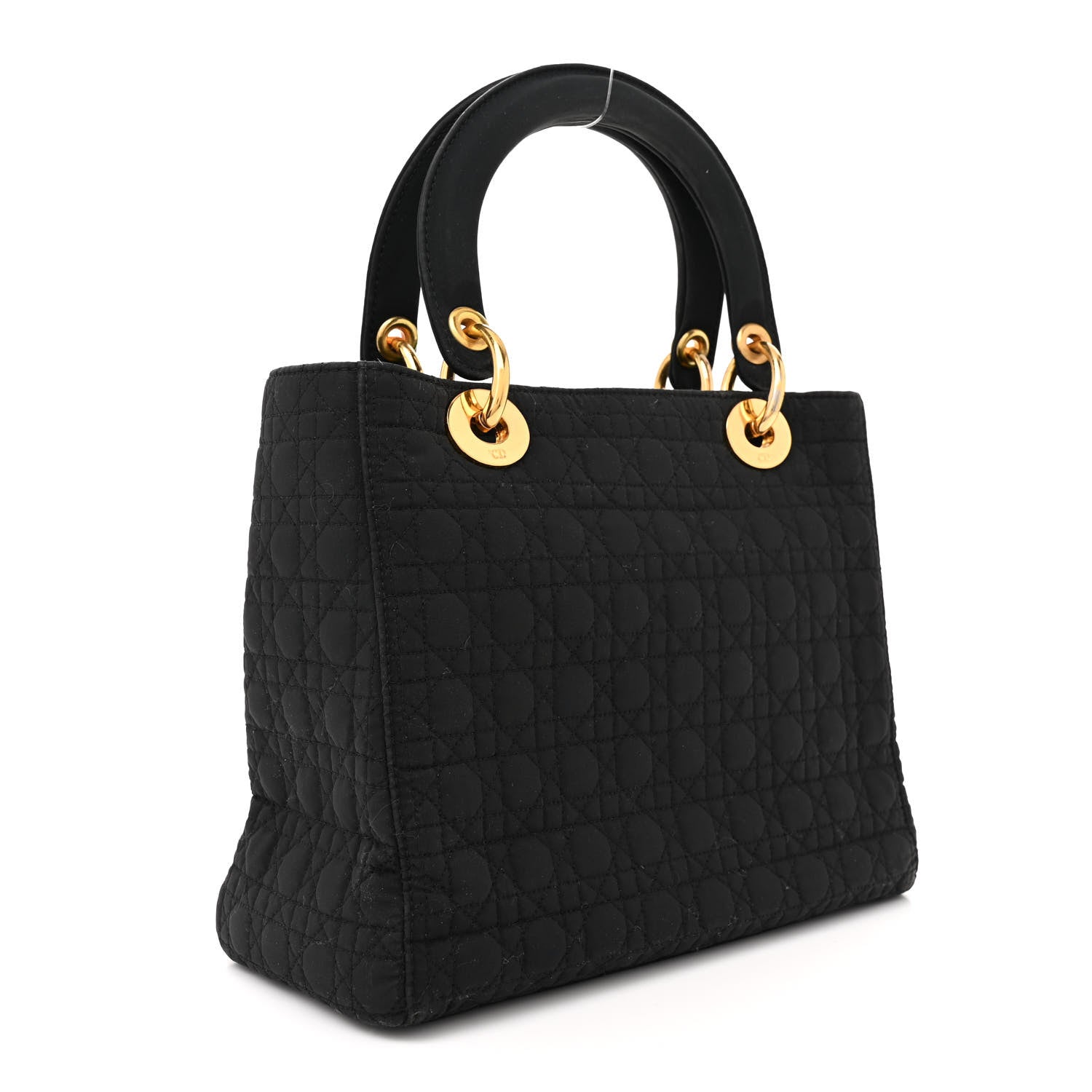 Christian Dior Nylon Cannage Medium Lady Dior Black 3 of 15