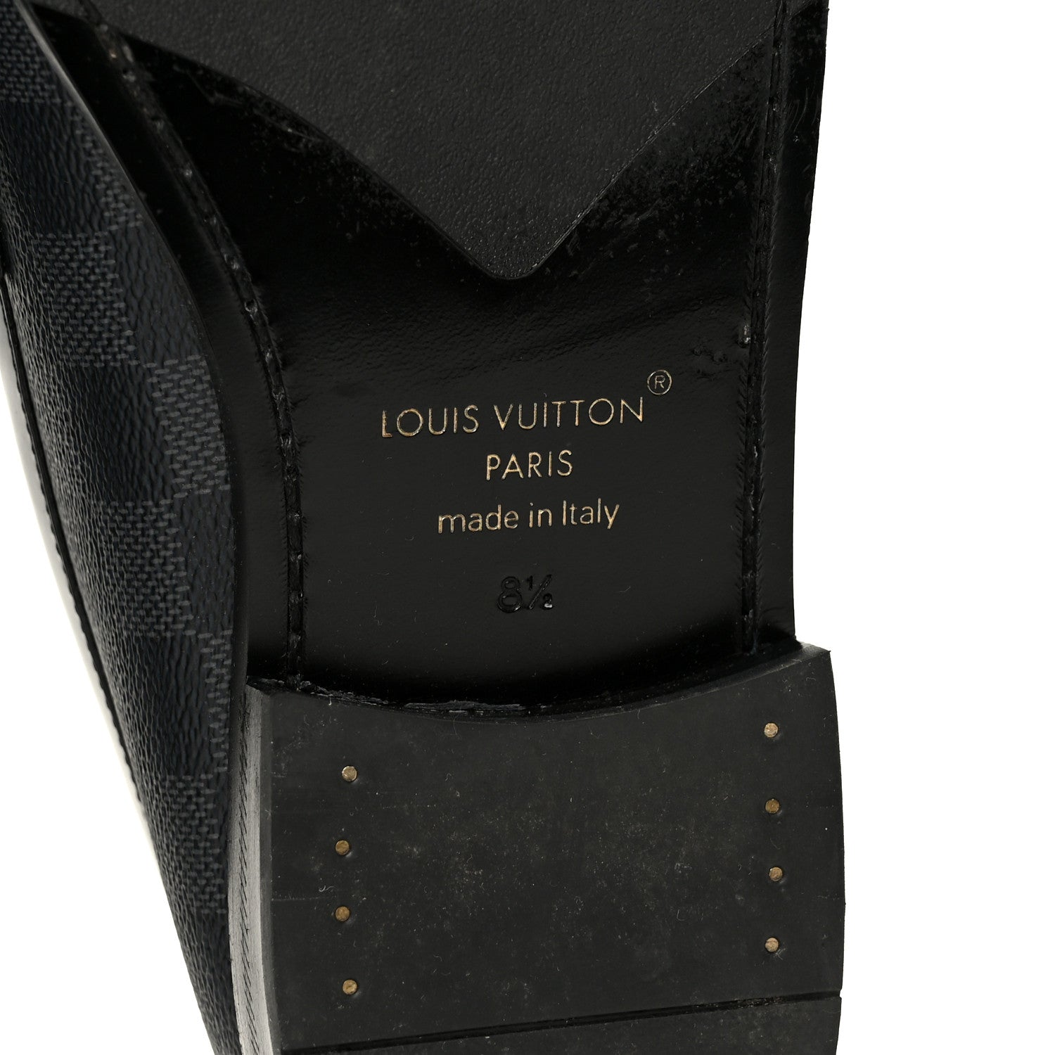 Louis Vuitton Damier Graphite Calfskin Mens Major Loafers 8.5 8 of 9