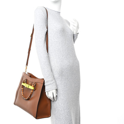 Gucci Wonka Grain Calfskin Medium Diana Tote Bag Cuir Yellow Fluo 2 of 13
