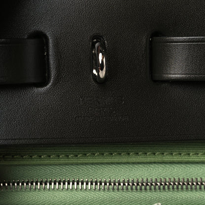 Hermes Military Toile Vache Hunter Herbag Zip Retourne 31 PM Vert Criquet Black 6 of 10