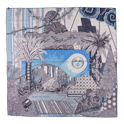 Hermes Silk Act III Scene I La Clairiere 140 Gris Chine Ciel Anthracite 1 of 3