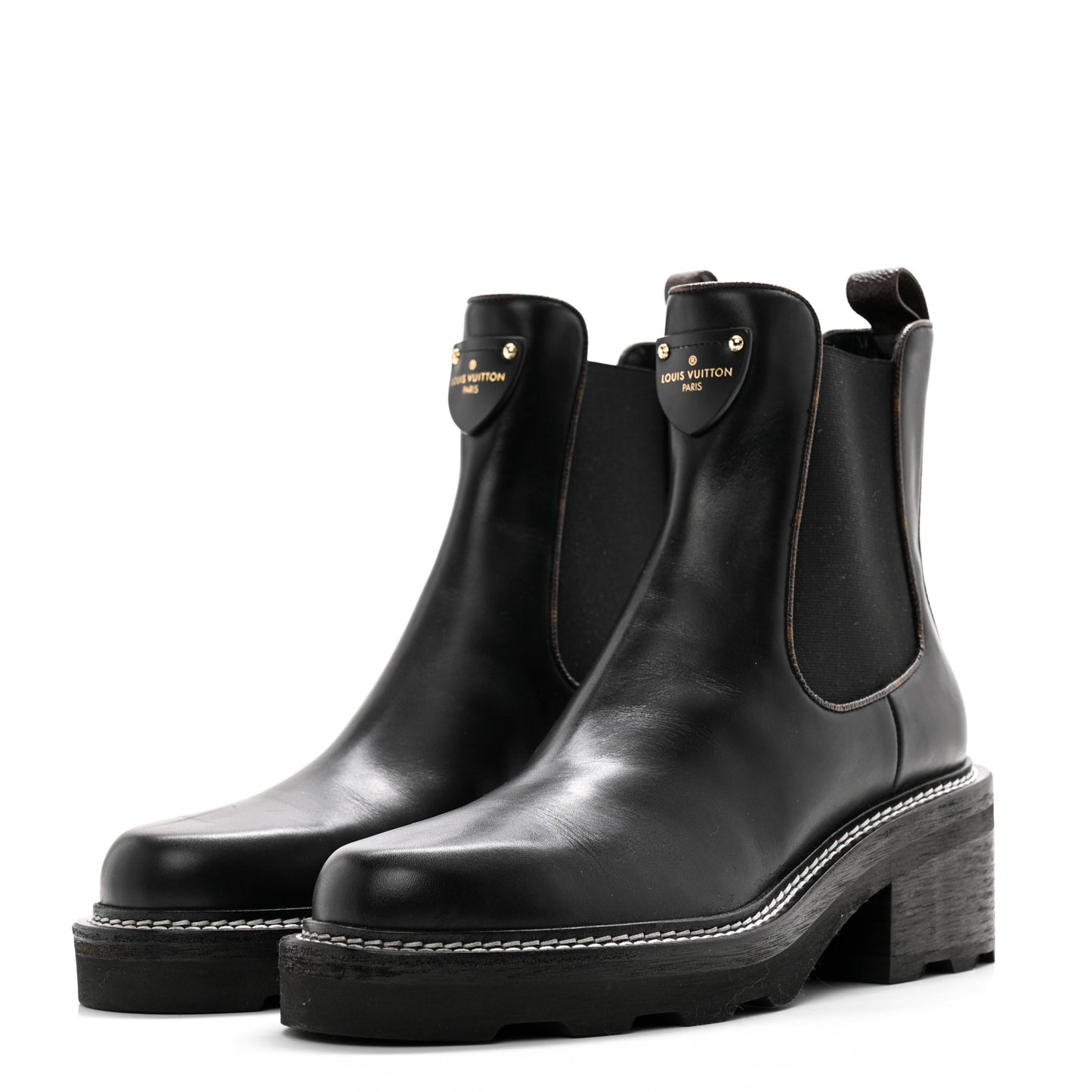 Calfskin Monogram Beaubourg Ankle Boots 41 Black