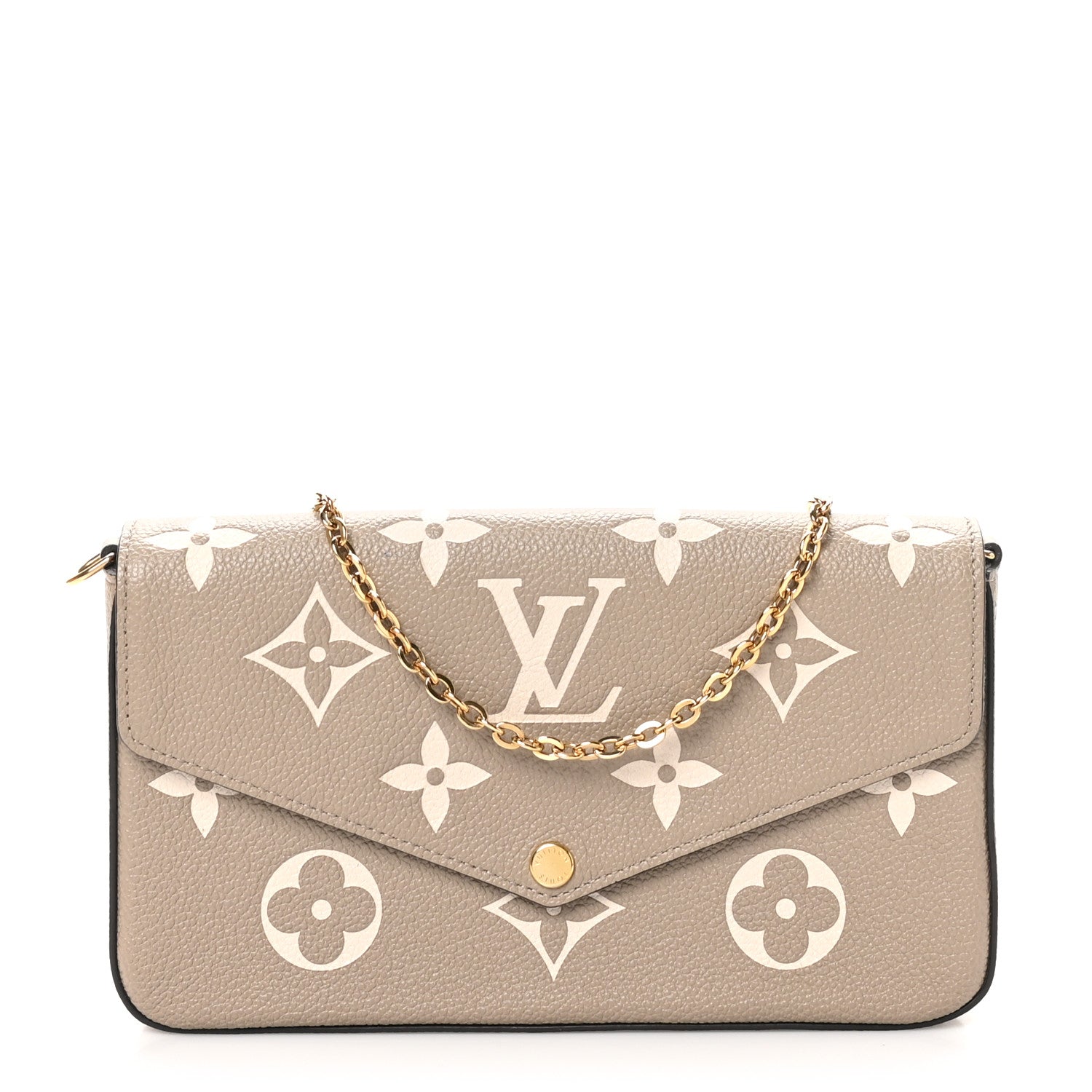 Louis Vuitton Empreinte Monogram Giant Felicie Pochette Tourterelle Creme 1 of 13