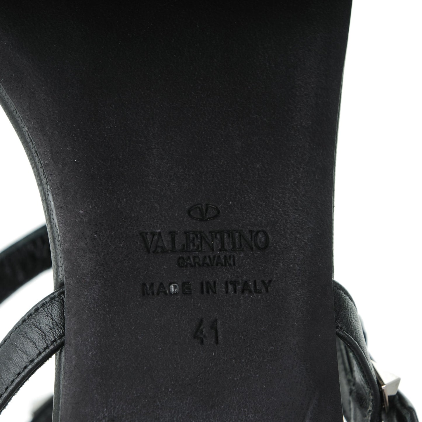 Calfskin Rockstud Ankle Wrap Flat Thong Sandals 41 Black