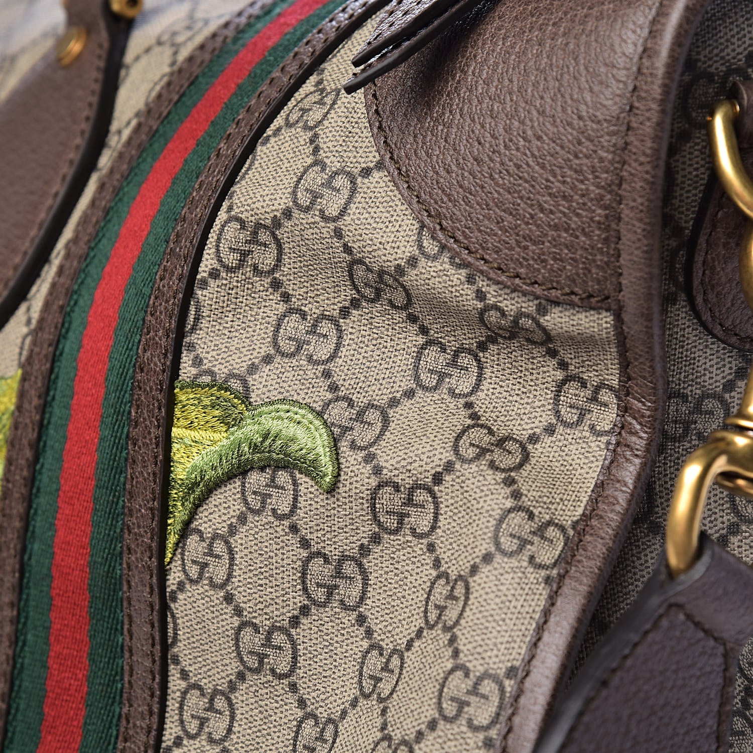 Gucci Soft GG Supreme Monogram Courrier Large Duffle Bag Beige New Acero Multicolor 13 of 15