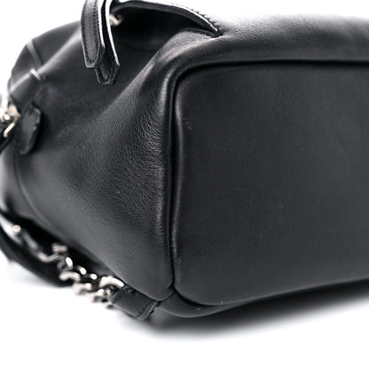 Fendi Vitello Dolce Crystal Flowerland Croc Tail Mini Backpack Black 8 of 22