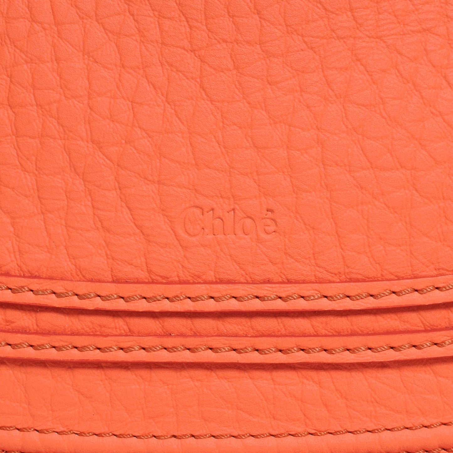 Leather Large Marcie Satchel Orange Fizz