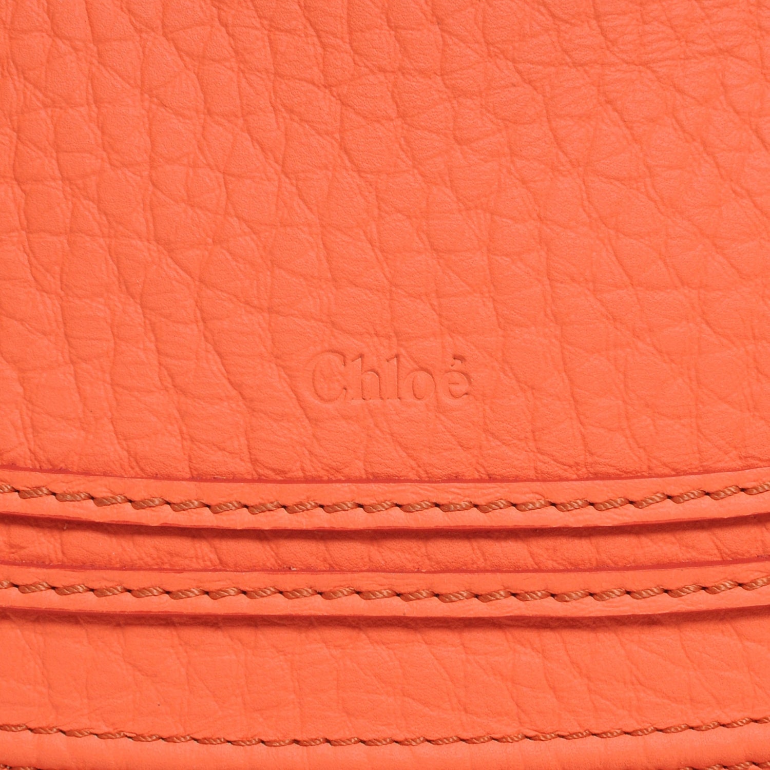 Chloe Leather Large Marcie Satchel Orange Fizz 3 of 8